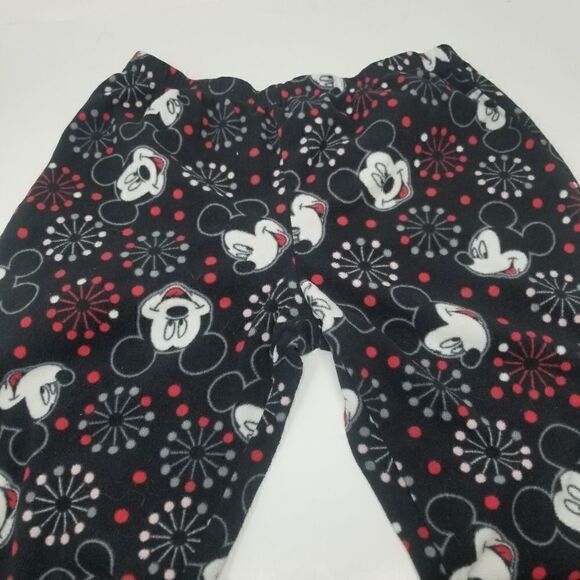 Cute black white red warm fleece Mickey Mouse jammie pants or day fleece pants. - Picture 12 of 13